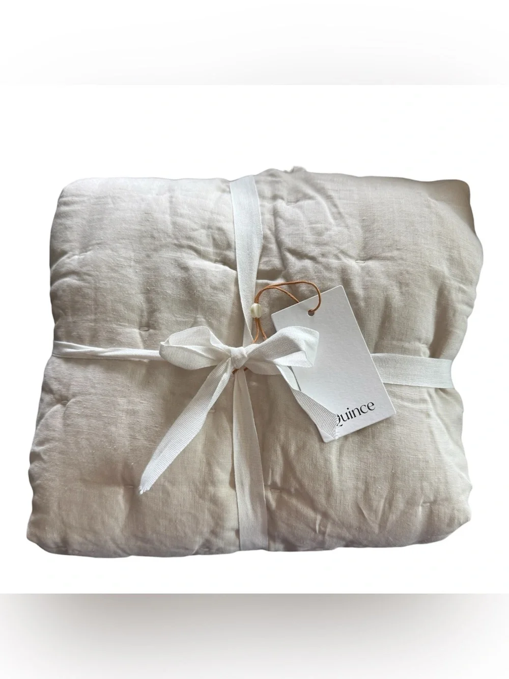 NWT Quince European Linen Dream Standard Sham Set Sand